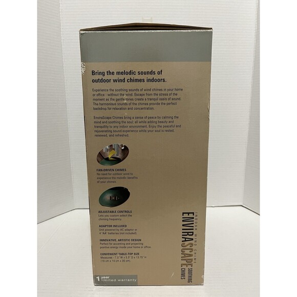 Homedics WC-100 Indoor Wind Chimes Envirascape Tranquil Chimes 2002 - NEW IN BOX - Picture 2 of 9